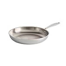 Tramontina 80116/007DS Gourmet Stainless Steel Induction-Ready Tri-Ply Clad Fry Pan, 12 Inch, Made in Brazil