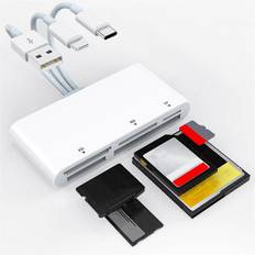5-i-1 Hukommelseskortlæser USB OTG Adapter TYPE-C Kortlæser Support SD TF XD MS Kort til I-Phone/