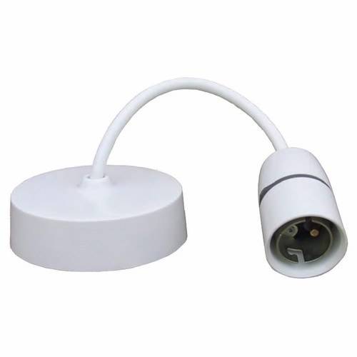 ESR 6 Inch (6) T2 White Bayonet Cap BC Ceiling Rose Light Pendant Set