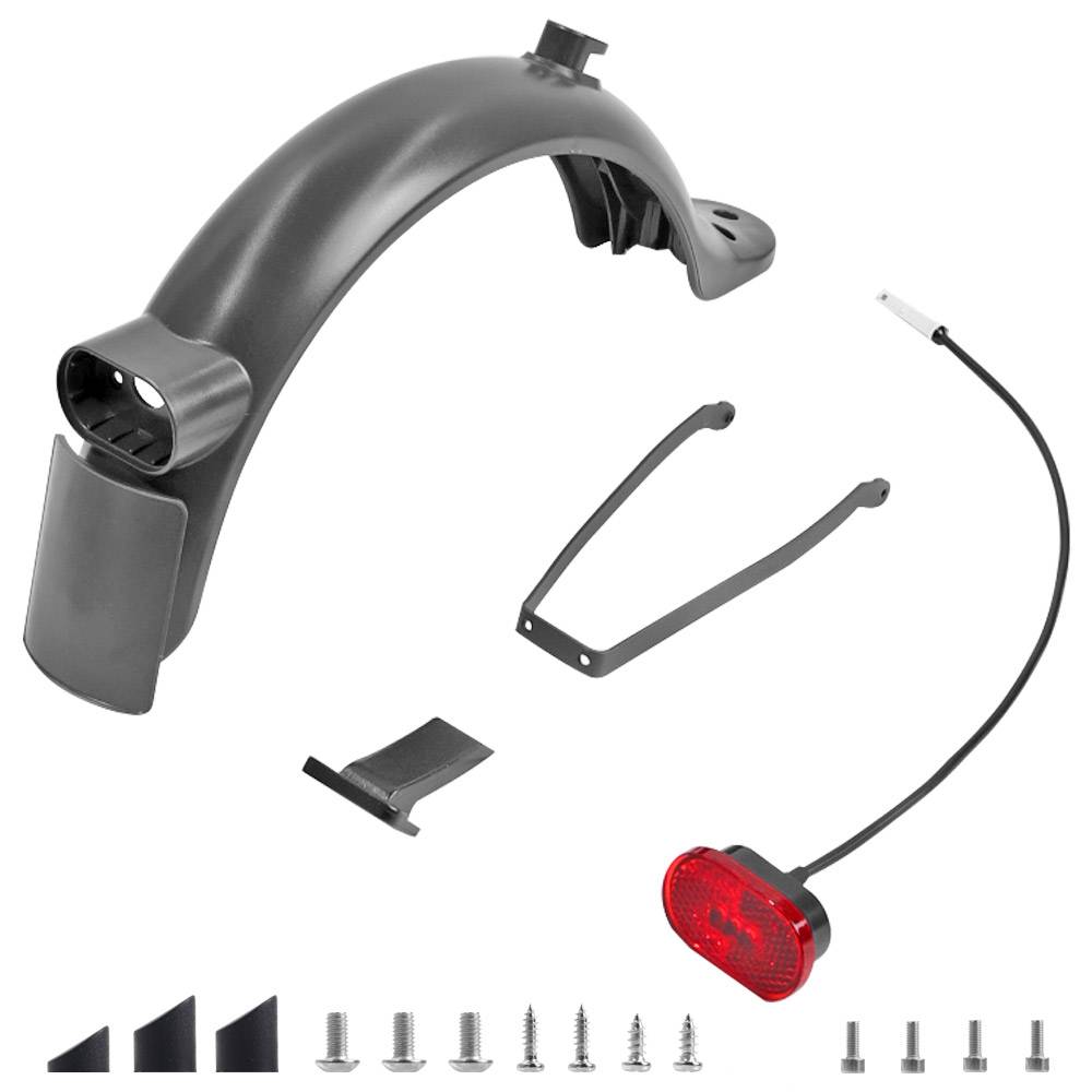 Upgraded Electric Scooter Fender Kit Scooter Rear Mudguard with Light Kit for Xiaomi mi M365 Pro Pro 2 1S