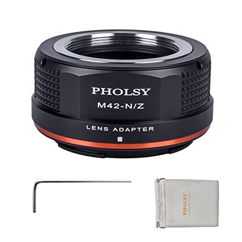 PHOLSY Manuell adapter kompatibel med M42-objektiv på Z-kamera