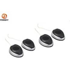 Possbay 4 st / set universal bil tweeter dome högtalare silver 12v ljudförstärkare horn bil frekvens hifi tweeter för bil