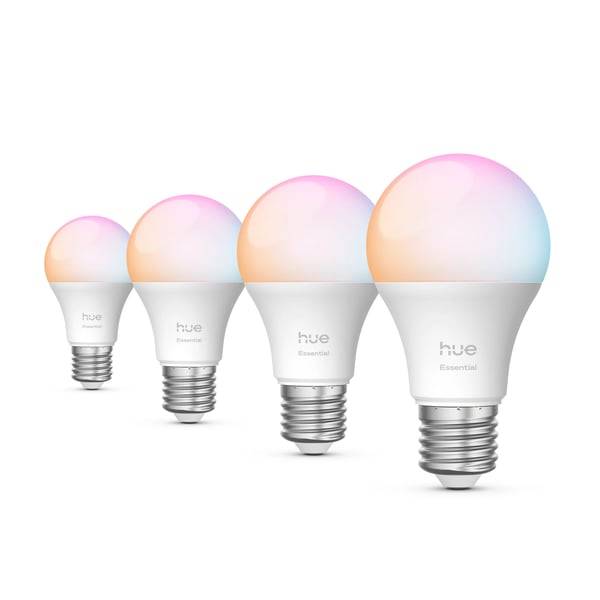 Philips Hue White och Color Ambiance Essential A60 – E27 smart ljuskälla – 806 lm – 8 W – 4-pack