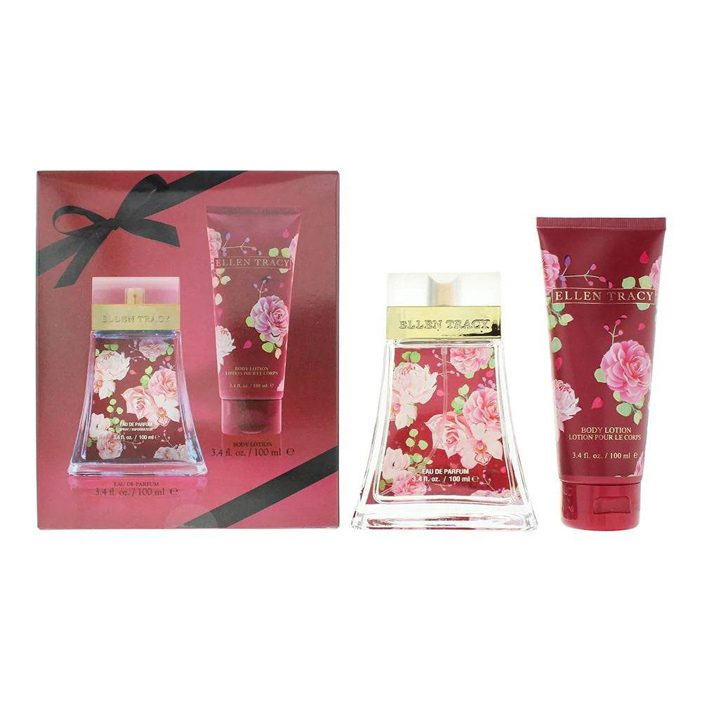Set Ellen Tracy: Red Sensational, eau de parfum, da donna, 100 ml + Red Sensational, idratante, lozione per il corpo, 100 ml