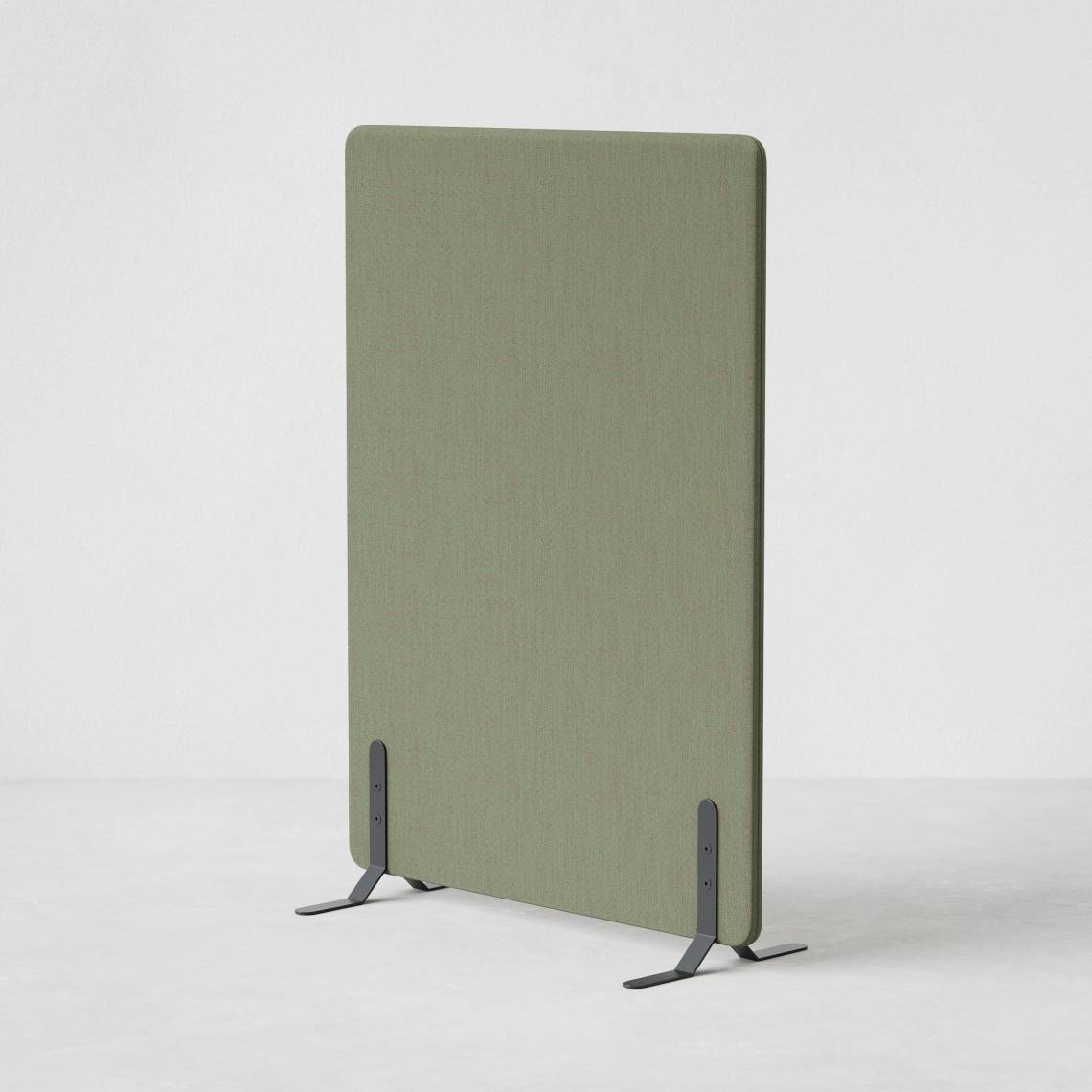 Golvskärm Modea - Inklusive skärmfötter, Storlek H136 x B100 cm, Färg Olivgrön 35
