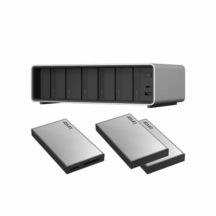 Lexar Workflow Pro - SD/MicroSD Reader & 2x2TB SSD.