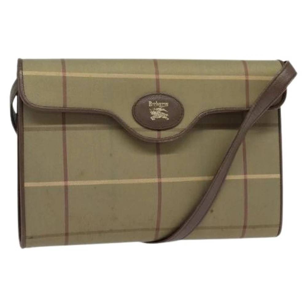 Burberry Vintage Pre-owned Canvas Skuldertaske - Vintage - Dame - Beige - ONE SIZE - Uld