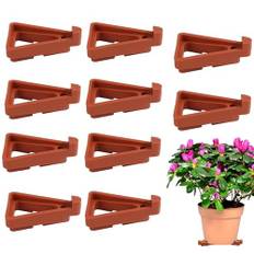 24 Stück Blumentöpfe Füße für Pflanzen und Blumen, unsichtbar, dreieckige Zehen, Heber, Kunststoff-Pflanzgefäße, Ständer für bessere Wasserableitung, Innen- und Außenbereich, Garten