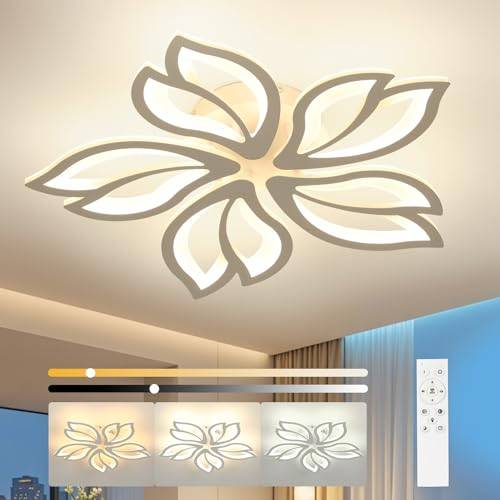 OTREN Deckenlampe Wohnzimmer LED Deckenleuchte, 60CM 48W Wohnzimmerlampe Dimmbar mit Fernbedienung, Lampe Decke Moderne für Schlafzimmer Kinderzimmer