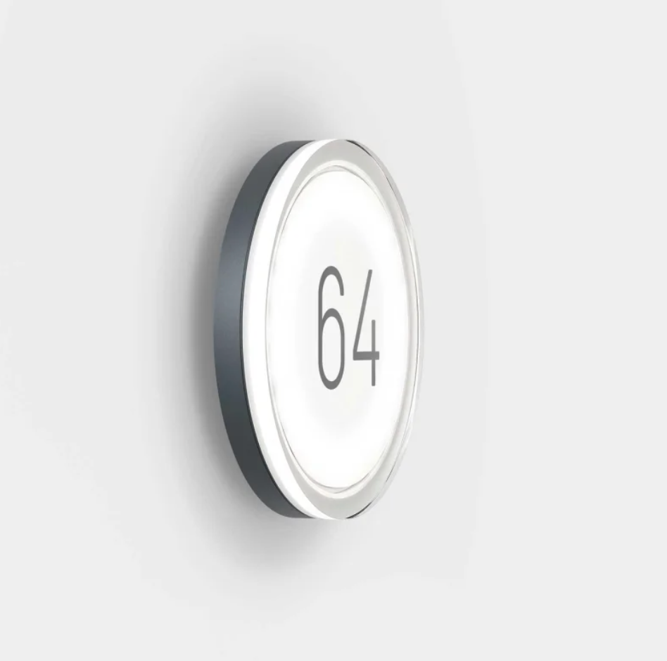 Lisc Number væglampe fra IP44 - Antracit