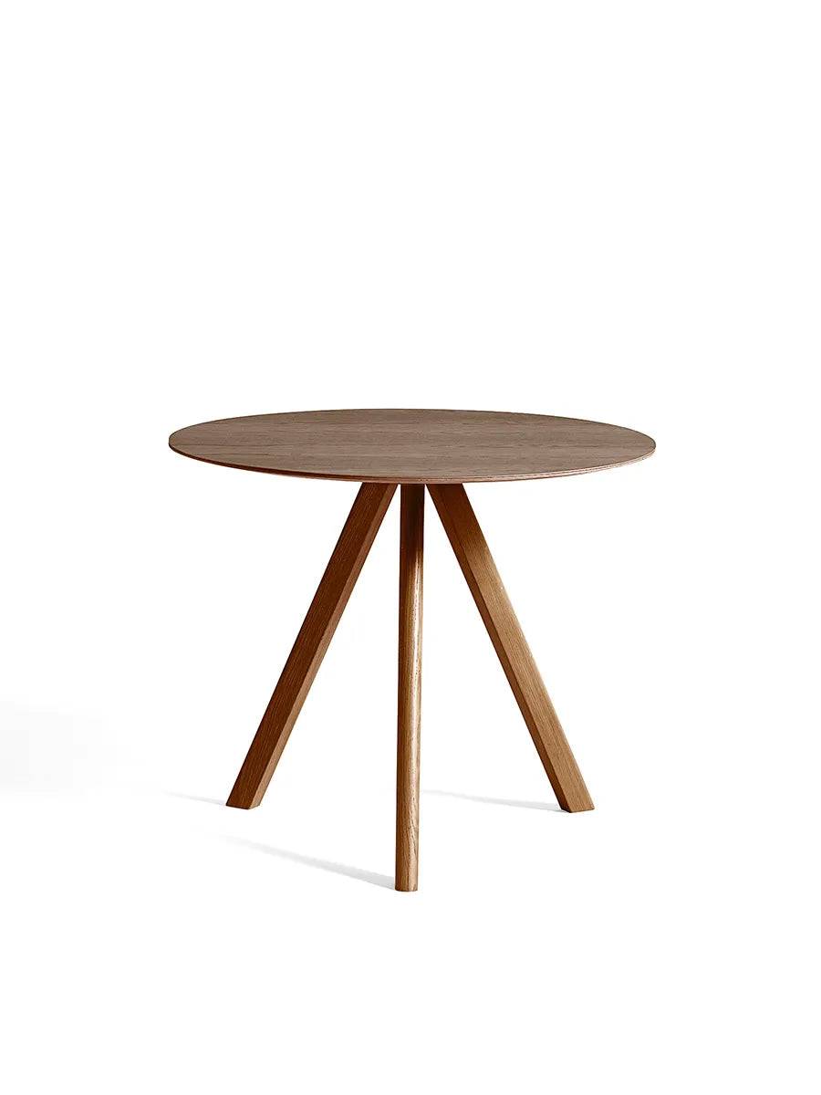 Copenhague CPH20 Bord, Ø90 cm fra Hay Lakeret valnød / Lakeret valnød - Jacobsen Plus