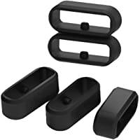 (5-pack) Chofit ersättning säkra ringar kompatibel med Garmin Vivoactive 3 Music& Vivoactive 3/Venu/Vivomove 3 rem silikonanslutning hållare hållare armband säkerhetsslinga svart