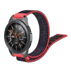 Samsung Galaxy Watch (46mm) 22mm nylonurrem - sort / rød