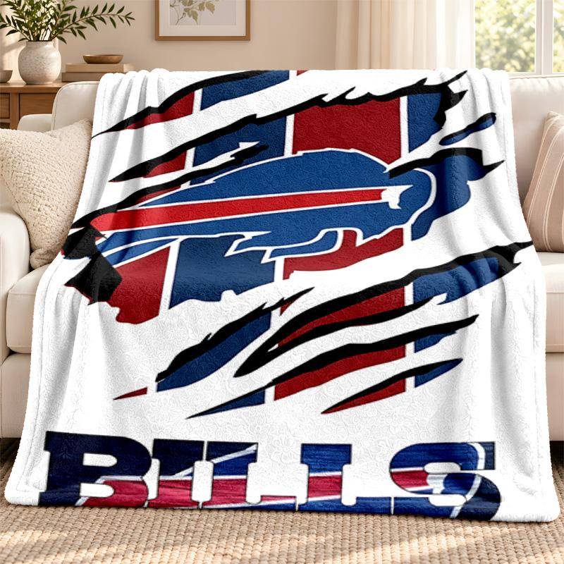 Buffalo Bills filt Flanellfilt Mjuk Mysig Plyschpläd för Soffa Säng Lätt Heminredning Utomhuscamping red