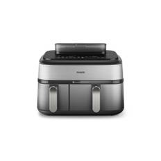 Philips 5000 Series NA555/00 airfryer tuplakorilla – 9 l, hopea/teräs