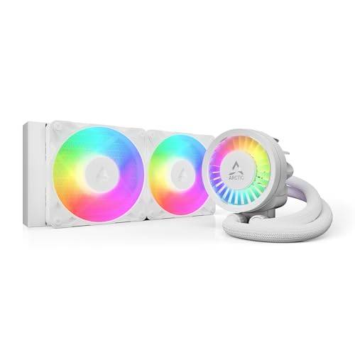 ARCTIC Liquid Freezer III Pro 240 A-RGB - 240mm Liquid CPU Cooler with Two 120mm Fans, 5V Addressable RGB, 38mm Radiator, PWM Pump, and VRM Fan, White