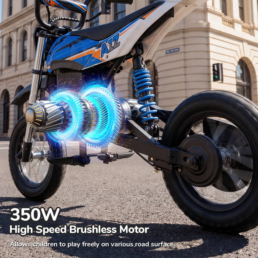 IScooter A12 Electric Dirt Bike for Kids 350W 4.5Ah Electric Motorcycle 25km/h Max Speed 12inch Trail Riding Off-Road Motorcycle