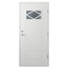 Ytterdörr Louise - med fönster 11x21 Högerhängd Klarglas Vit NCS S0502-Y