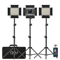 GVM 850D RGB LED Studio 3-Video Light Kit