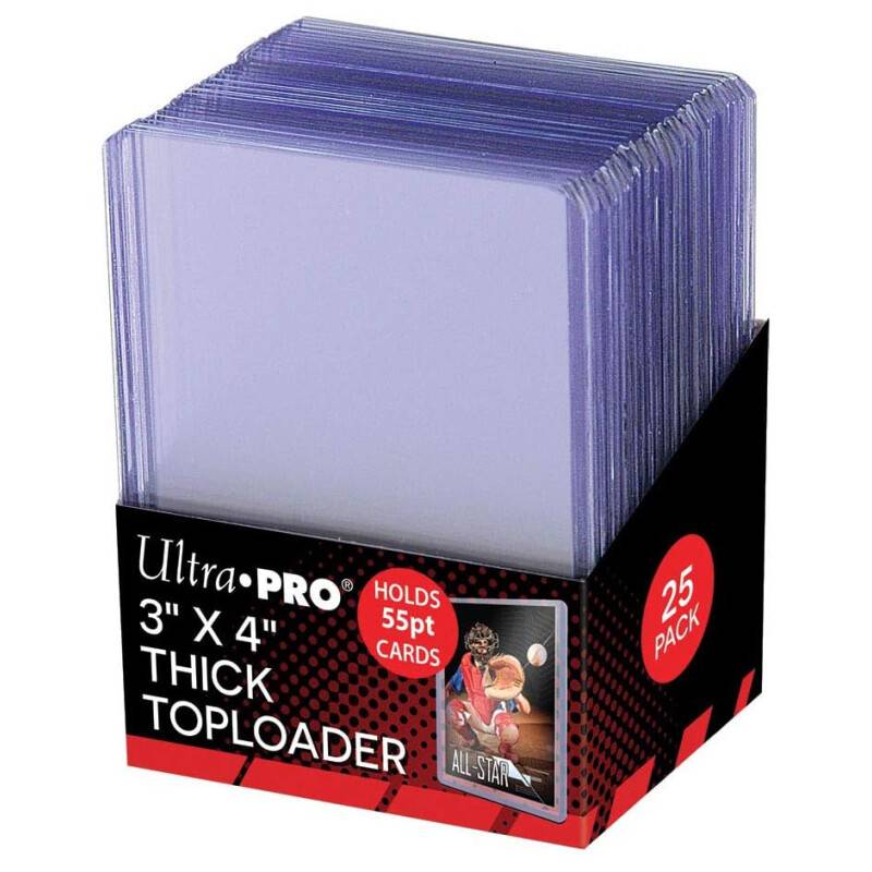 25 Ultra Pro 3 x 4 Toploader Thick - 55pt