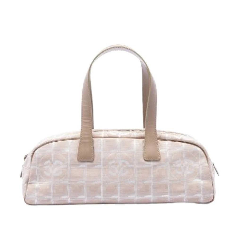 Chanel Vintage Pre-owned Vintage Nylon Håndtaske - Vintage - Dame - Beige - ONE SIZE - Nylon