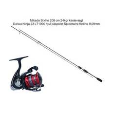 UL sæt Mikado Bixlite stang, Daiwa Ninja 23 LT 1000 hjul