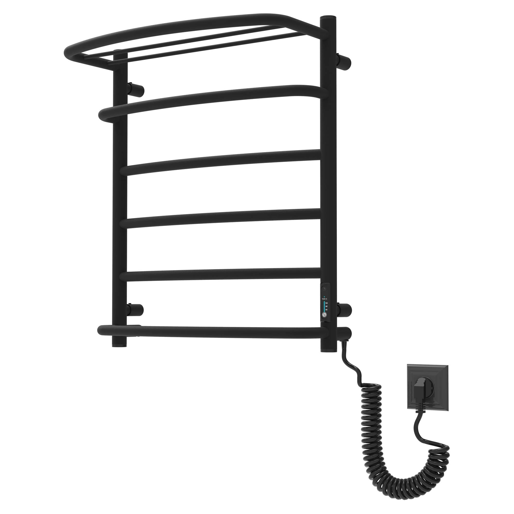 El Handdukstork med Hylla 127 W Valente Svart Matt