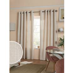 Next Natural Light Heavyweight Chenille Eyelet Blackout/Thermal Curtains