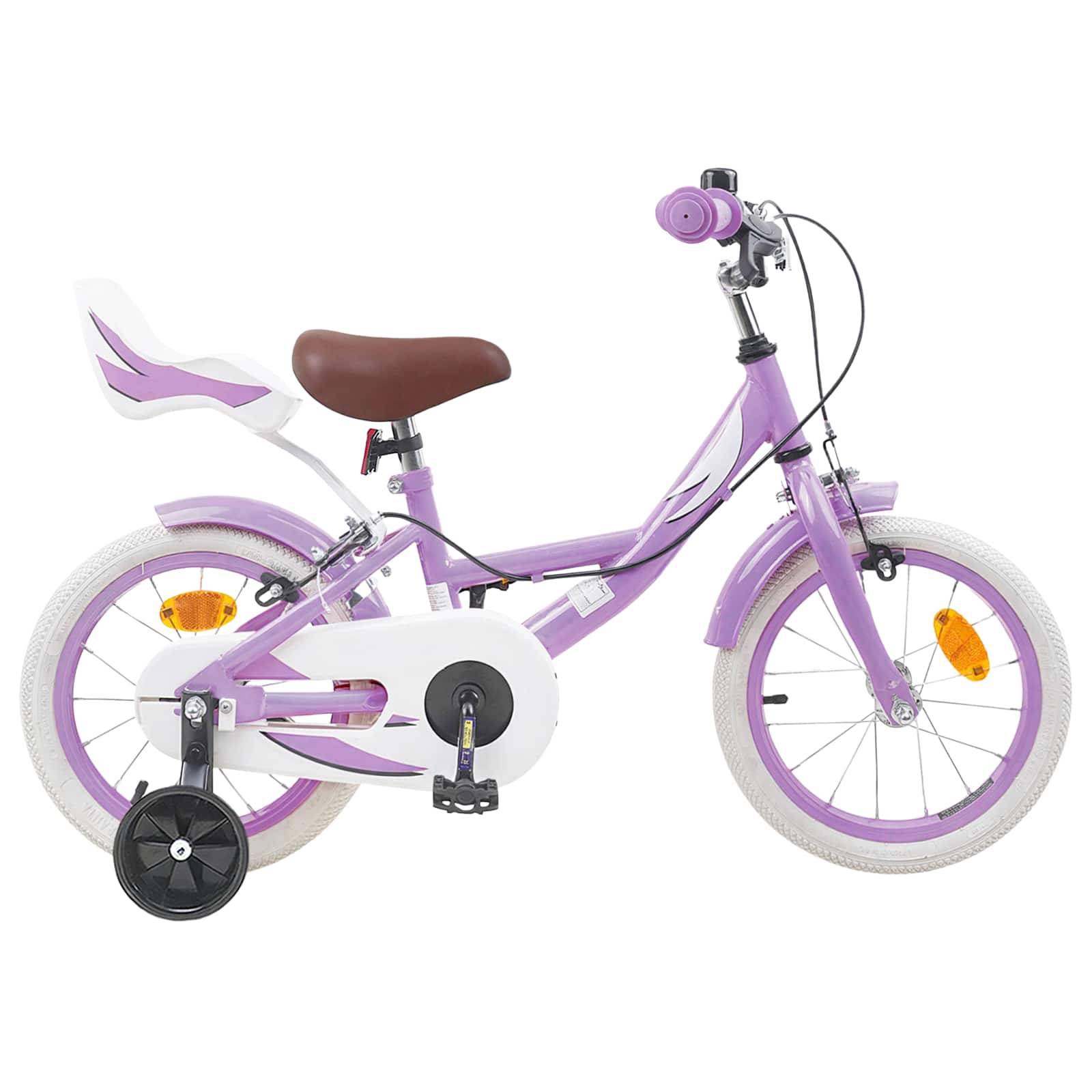 vidaXL Børnecykel 14 tommer anbefalet til 3-5 år gammel Lilla