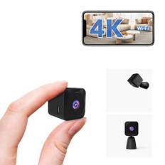 AOBOCAM Mini Kamera, 4K HD WLAN (2.4GHz) Überwachungskamera Innen Live Übertragung Handy APP Für WiFi Camera Indoor Mit Akku Kompakte Sicherheitskamera mit Bewegungsmelder/Nachtsicht/Cloud-Speicher