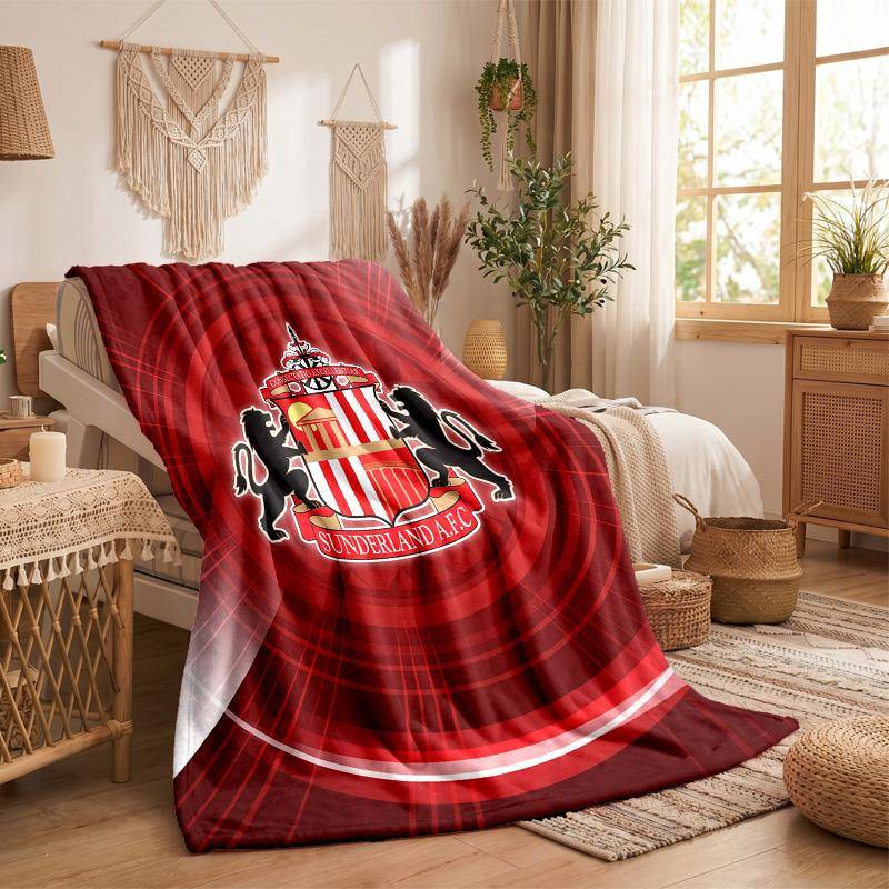 Sunderland Theme Fleece Blanket Cozy Soft Plush Blanket For Bedroom Couch Travel