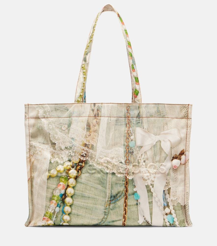 Acne Studios Bolso de lona con logo - blanco - Talla Única