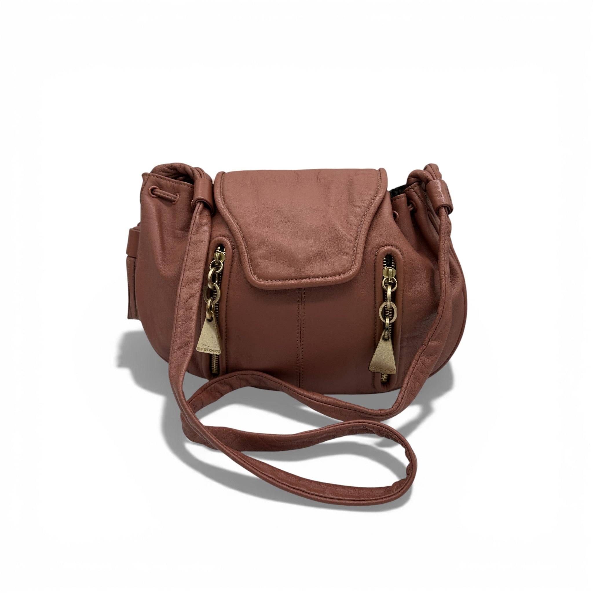 Vintage See by Chloé Pink Leather Crossbody Bag
