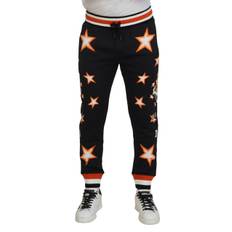 Dolce & Gabbana Black Orange Star Trousers Sport Pants - IT50 | L