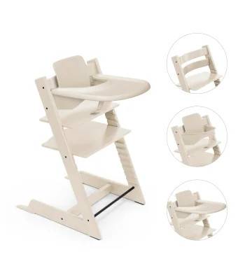 Tripp Trapp® Højstol Vanilla + Babyset Vanilla + Bakke Vanilla