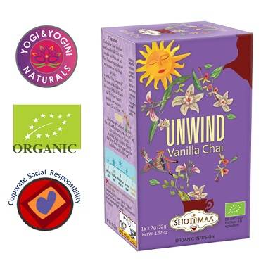 Shoti Maa te med vanille chai - 5. Sundial tea: "Unwind" - økologisk - 16 breve Bedst før 6/5-25