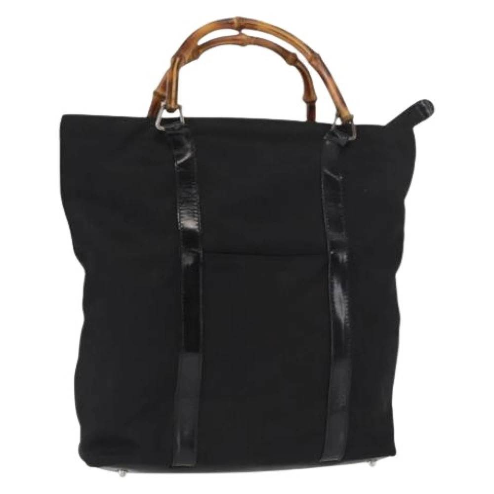 Gucci Vintage Pre-owned Nylon Tote Bag - Vintage - Dame - Sort - ONE SIZE - Nylon