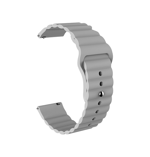 20mm - Valence™ Wave Silikone Rem - Grå