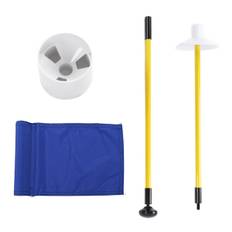 Trænings Golf Hulstang Kop Flagstang Aftagelig 2-sektion Golf Putting Green Flagstang Blå
