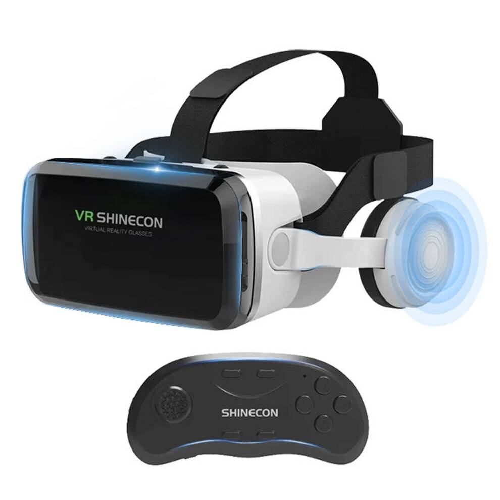 Smartphone-kompatibelt VR-headset til telefon, enkel navigation med fjernbetjening, synsbeskyttelsessystem, let design for komfort, øjeblikkelig