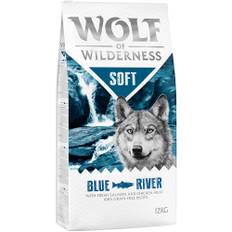 Økonomipakke: 2 x 12 kg Wolf of Wilderness - Soft & Strong Blue River Laks