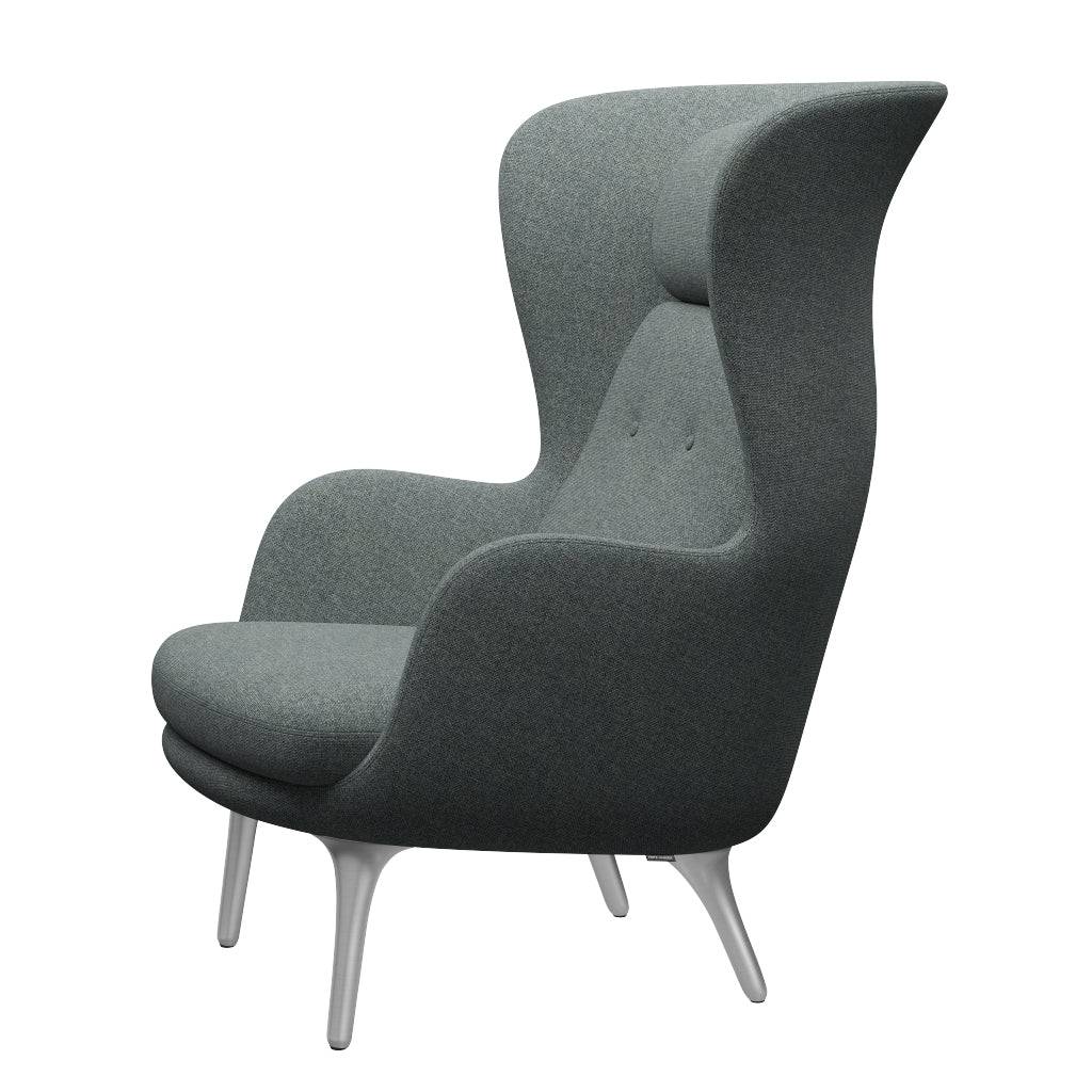 Ro Lænestol m. stel i aluminium fra Fritz Hansen Hallingdal - 130 Grey - Jacobsen Plus