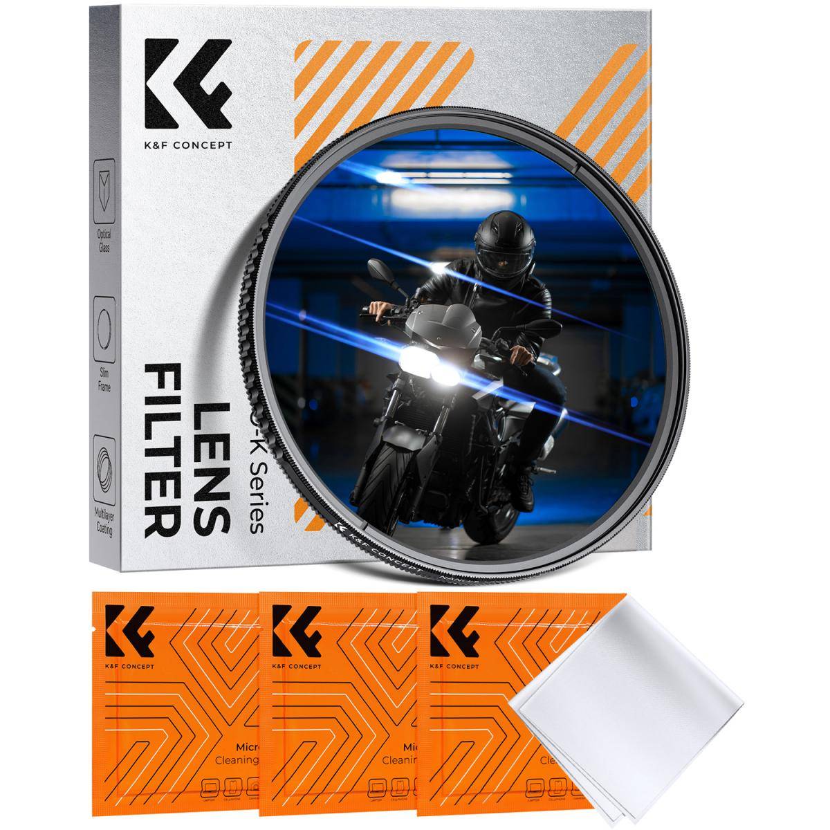 KENTFAITH 67mm Blue Streak Filter (2mm) Anamorphic Lens Effect Filter Optical Glass Ultra-clear Waterproof Anti-Scratch Anti-Reflection Green Film Nano-Klear Series
