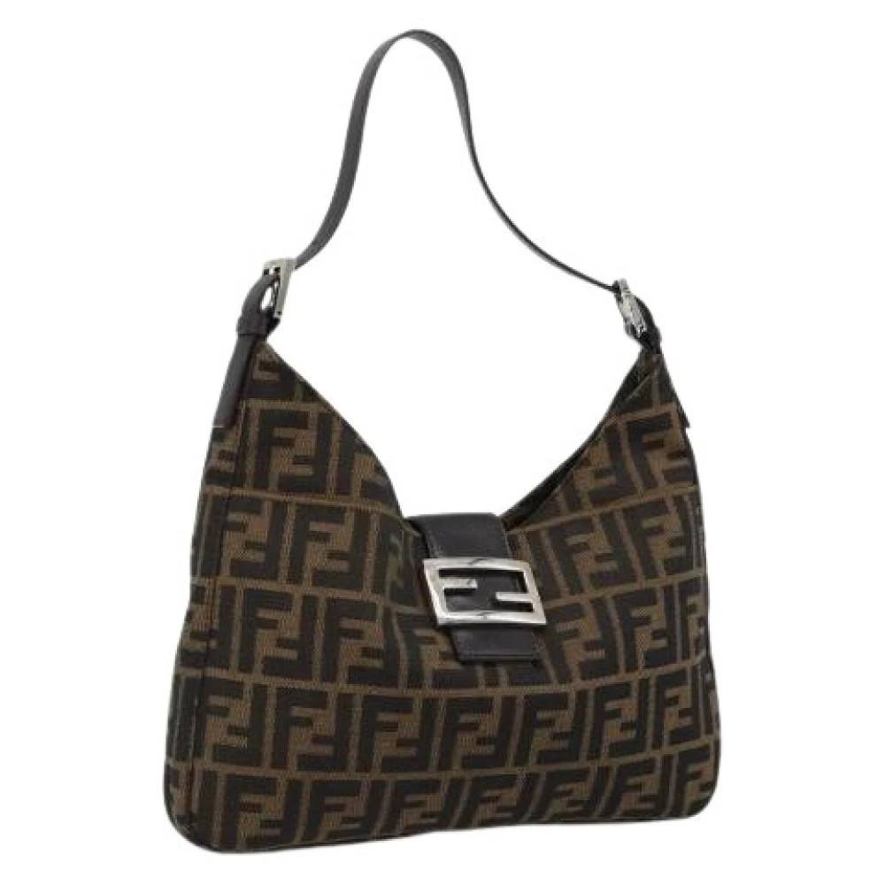 Fendi Vintage Pre-owned Zucca Canvas Skuldertaske - Vintage - Dame - Brun - ONE SIZE - Uld