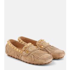 Valentino Garavani Plaster Caster VLogo suede driving shoes - beige - EU 35.5