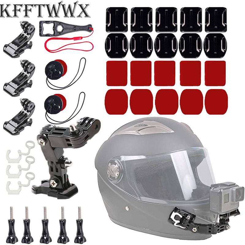 Accessories Kit for GoPro Hero 13 12 11 10 9 8 7 Black Silver 6 5 4 3 2 DJI Osmo Actio Motorcycle Helmet Chin Mount for Insta360