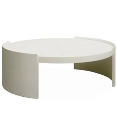 Oakland soffbord ivory mist Ø100 cm - Vit