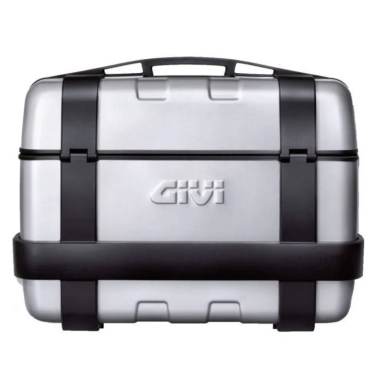 Givi Trekker 46 lit toppbox/sidoväska aluminium finish m svart toppöppning