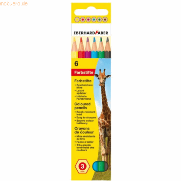 Eberhard Faber Buntstifte hexagonal VE=6 Farben