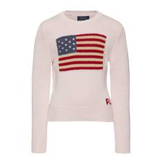 RALPH LAUREN KIDS Flag Cotton Crewneck Sweater |Rosa |154-158